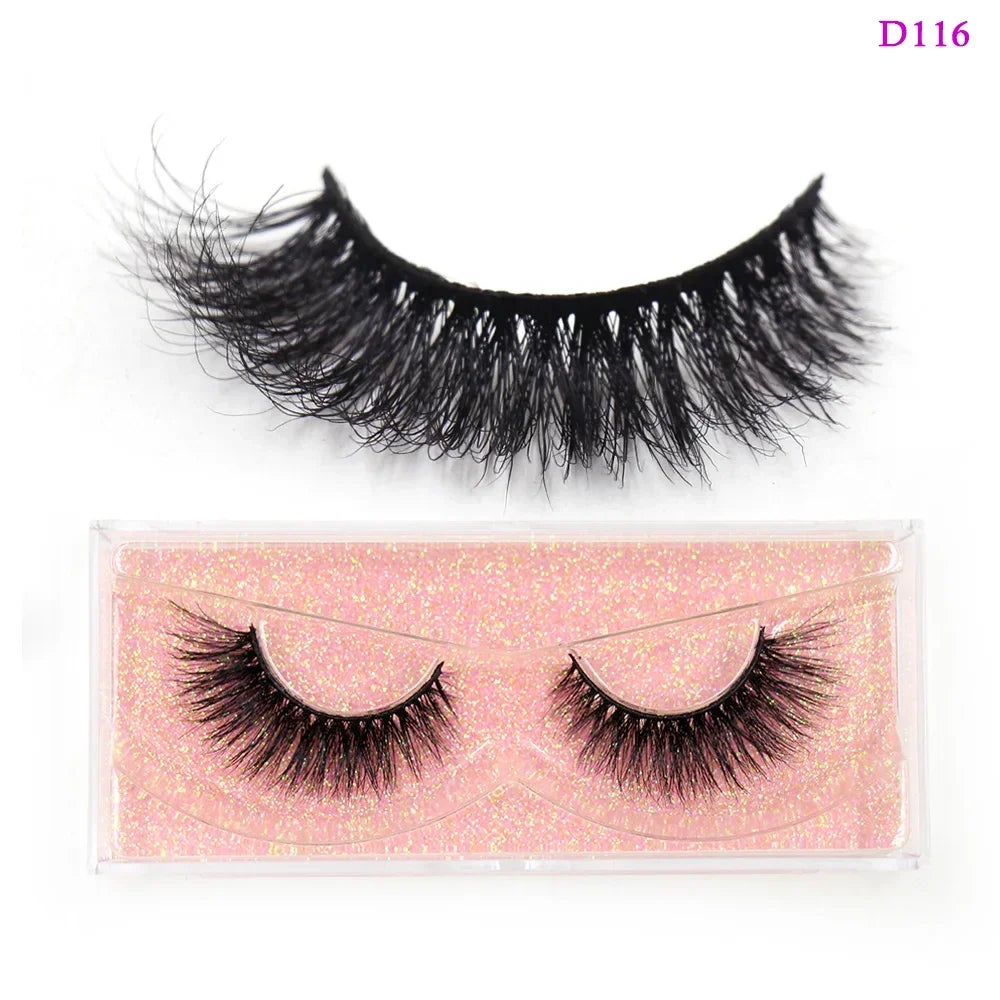LEHUAMAO Eyelashes 3D Mink Lashes Criss-cross Strands Cruelty Free High Volume Mink Lashes Soft Dramatic Eye lashes Makeup D101
