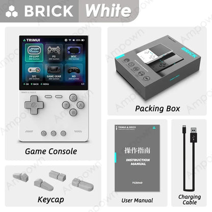 TRIMUI BRICK Portable Retro Game Console 400PPI IPS Screen Linux System 3000mAh Long-life Battery Mood LED Effect Gift Keycaps