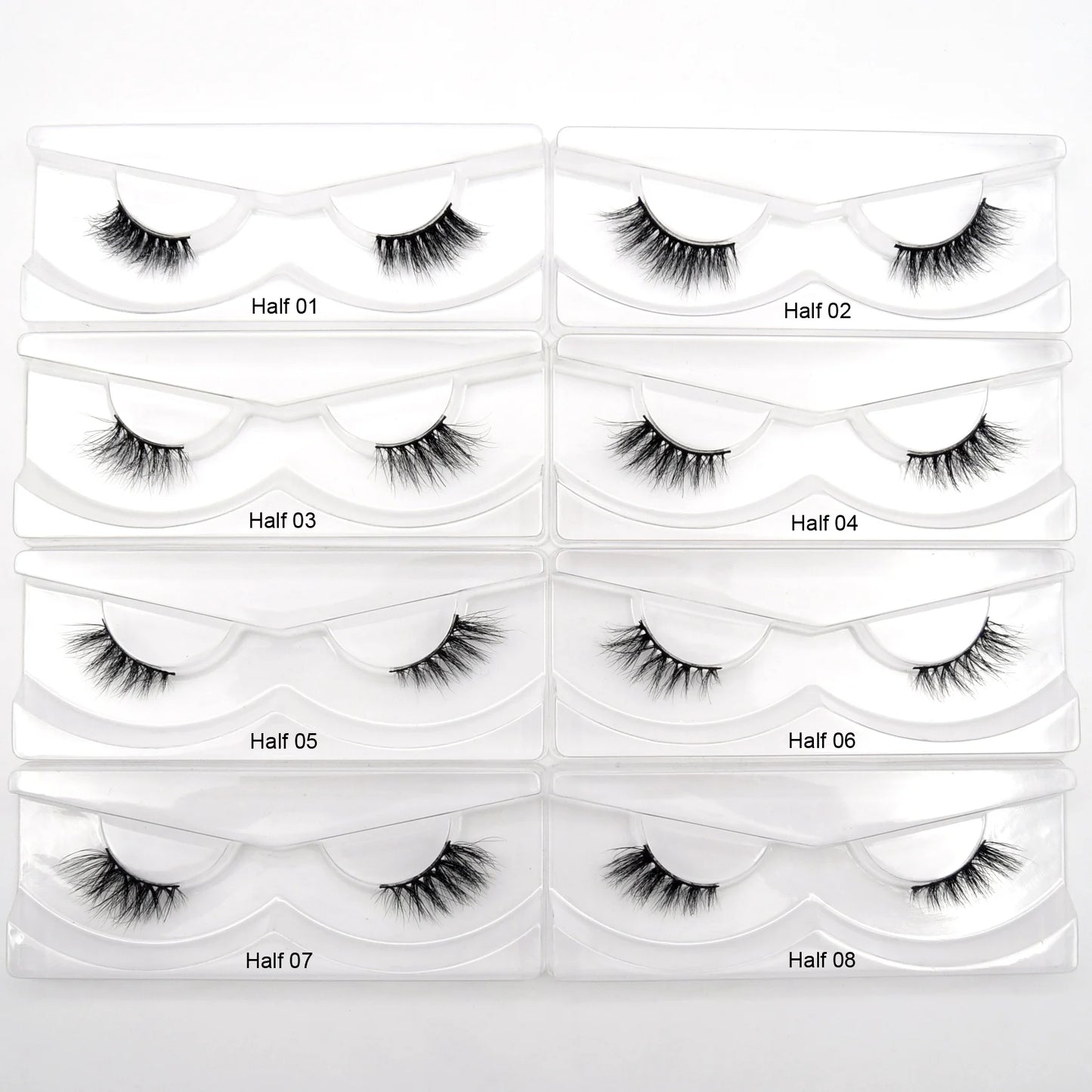10 Pairs/Lot Visofree Half Lashes Wispy Natural Mink Half False Eyelashes Vegan Fake Eyelash Fluttery Half Lash Extension Makeup