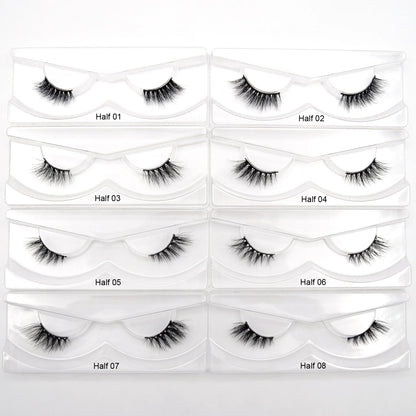 10 Pairs/Lot Visofree Half Lashes Wispy Natural Mink Half False Eyelashes Vegan Fake Eyelash Fluttery Half Lash Extension Makeup
