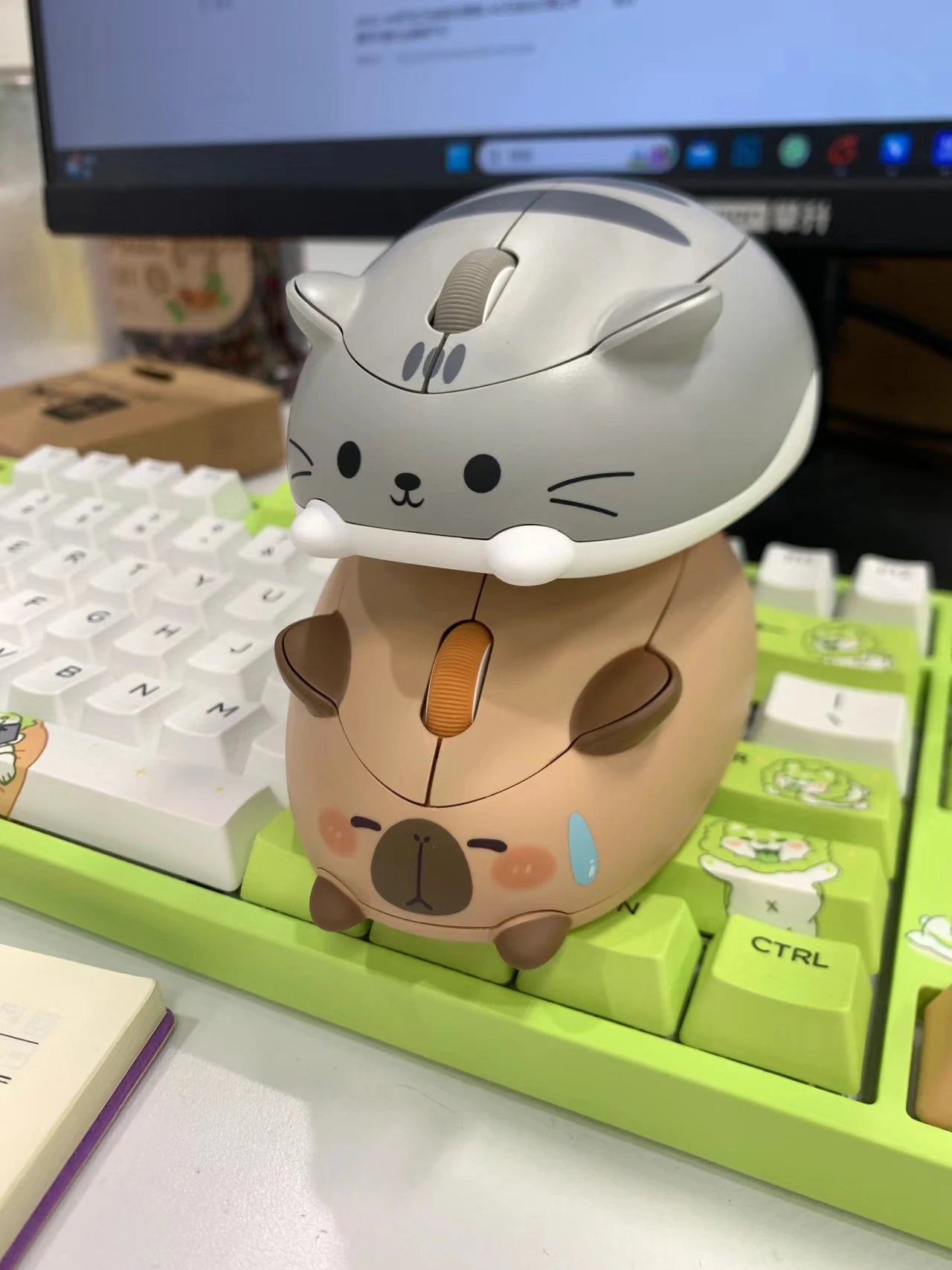 Cute Cat 2.4G Wireless Bluetooth Tri-mode Mouse Creative kitten Mause Ergonomic USB 1200 DPI Mice For PC Laptop Kid Friend Gifts