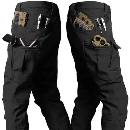 Winter Tactical Pants Men Shark Skin Soft Shell Cargo Trousers Outdoor Multi-pocket Windproof Waterproof Combat Pant S-4XL