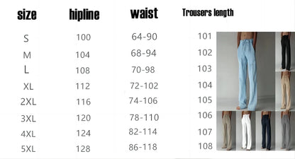 2025 New Men Beach Pants Joggers Streetwear Cotton Linen Sweatpants Casual Pants Hawaiian Vacation Loose Summer Long S-3XL